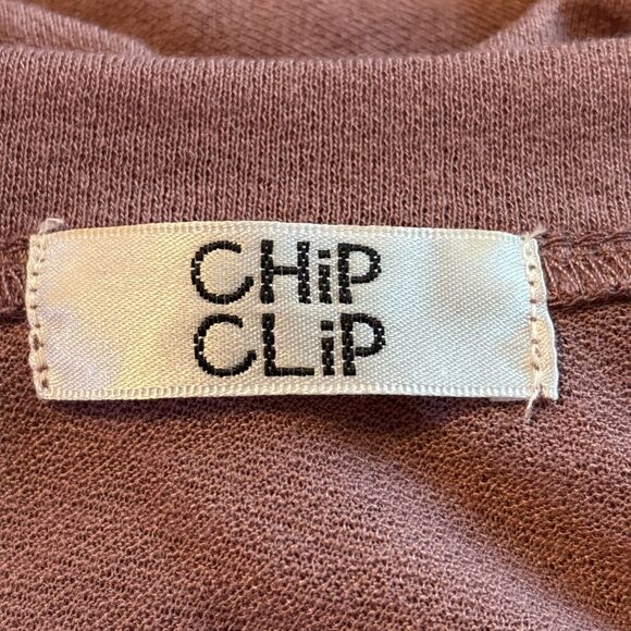 Chip Clip Japanese Brand Women's Open Front Cardigan Dusty Rose Size L - Picture 2 of 5